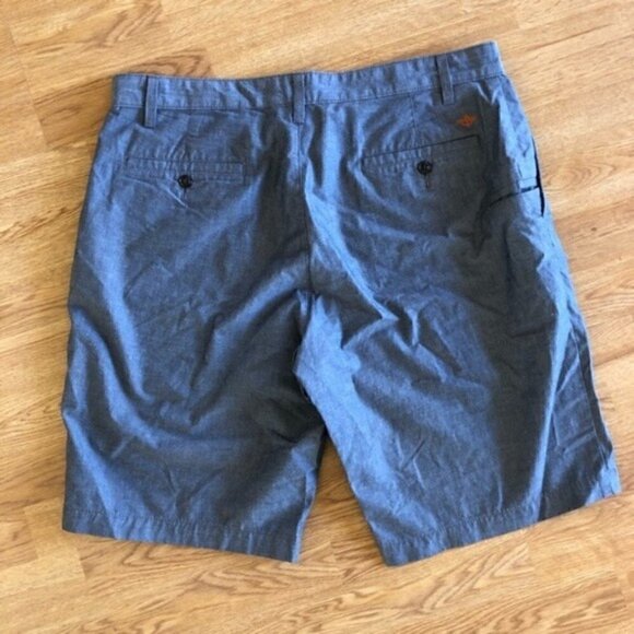 Dockers Men's Shorts 36 Flat Front Gray Textured Pockets - Picture 4 of 6